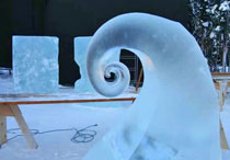 “Birth of ice Abstract,” for 2007 World Ice Art Championships, by Vitaly Lednev and team.